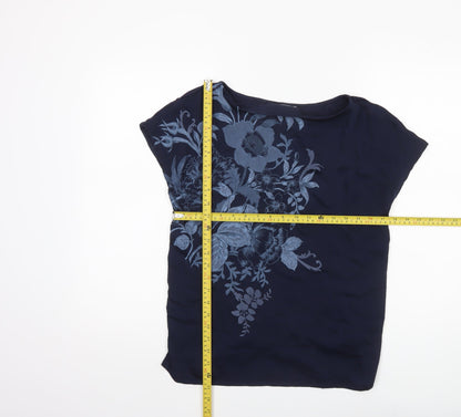 Womens UK Size 10 Marks and Spencer Blue Tunic Blouse