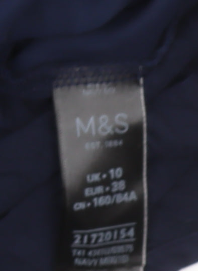 Womens UK Size 10 Marks and Spencer Blue Tunic Blouse