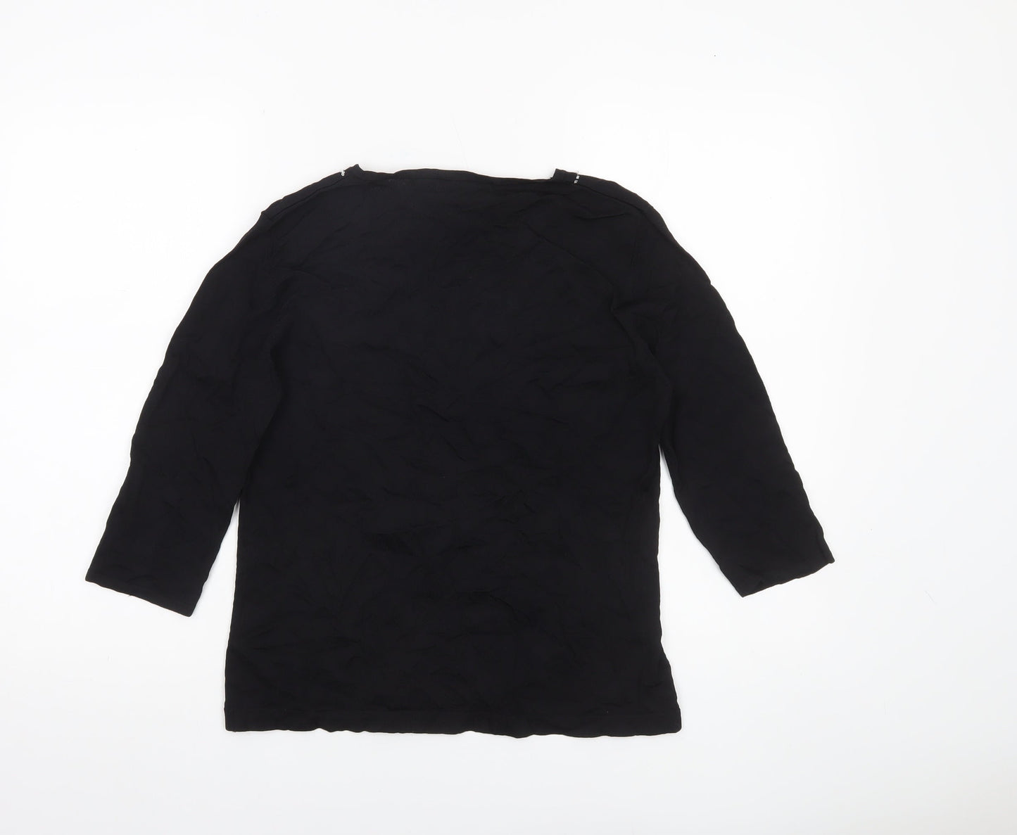 Womens UK Size 12 Emreco Black Tunic Blouse