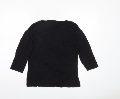 Womens UK Size 12 Emreco Black Tunic Blouse