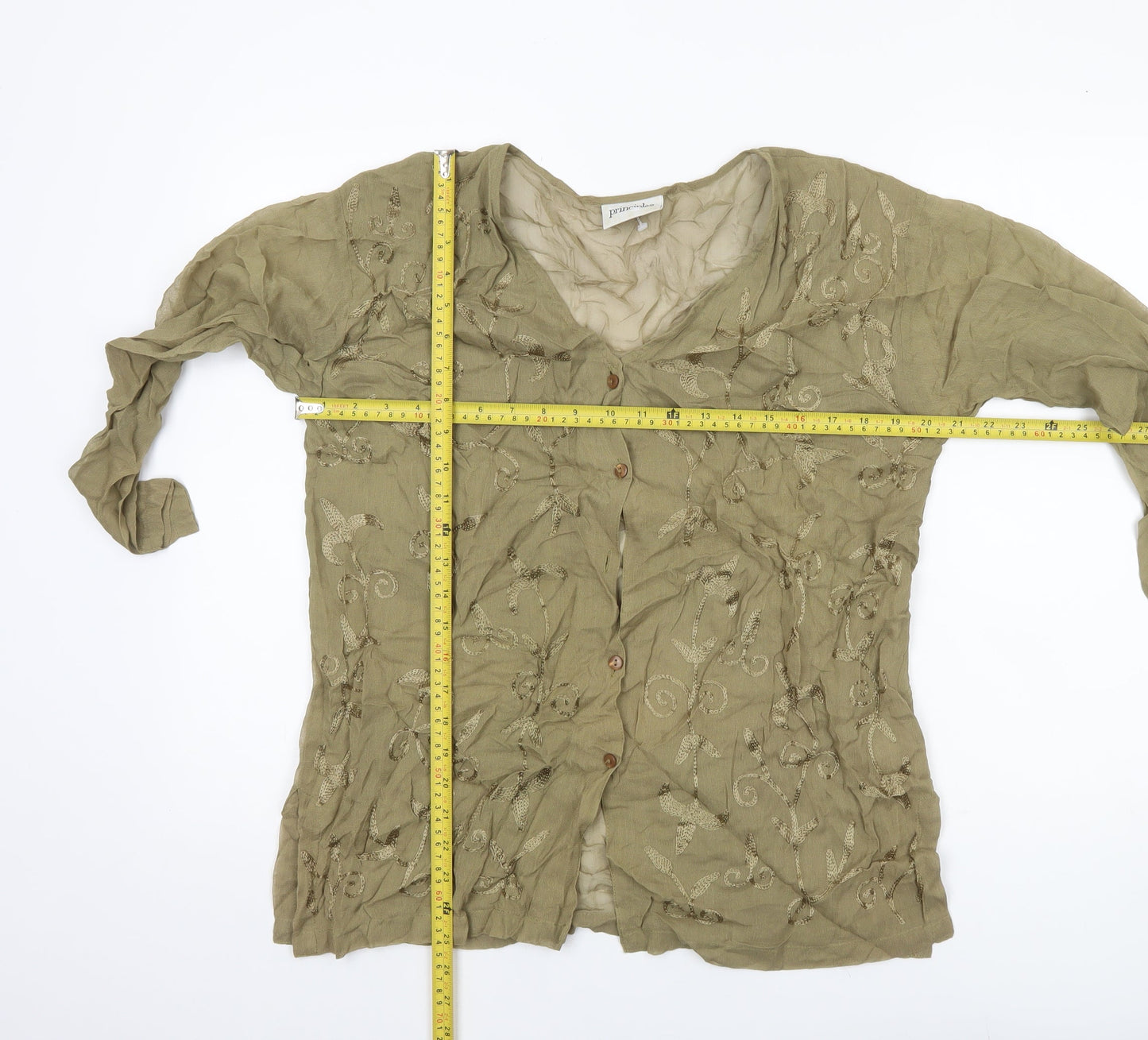 Womens UK Size 12 Principles Green Tunic Blouse