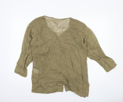 Womens UK Size 12 Principles Green Tunic Blouse