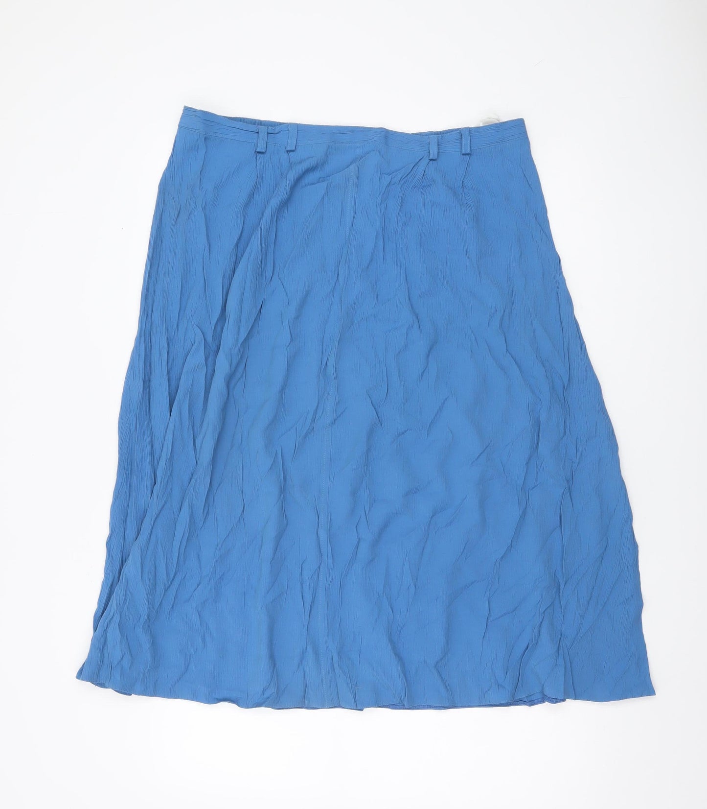Bonmarche Women’s Blue Size 20 Midi A-Line Skirt Viscose Blend