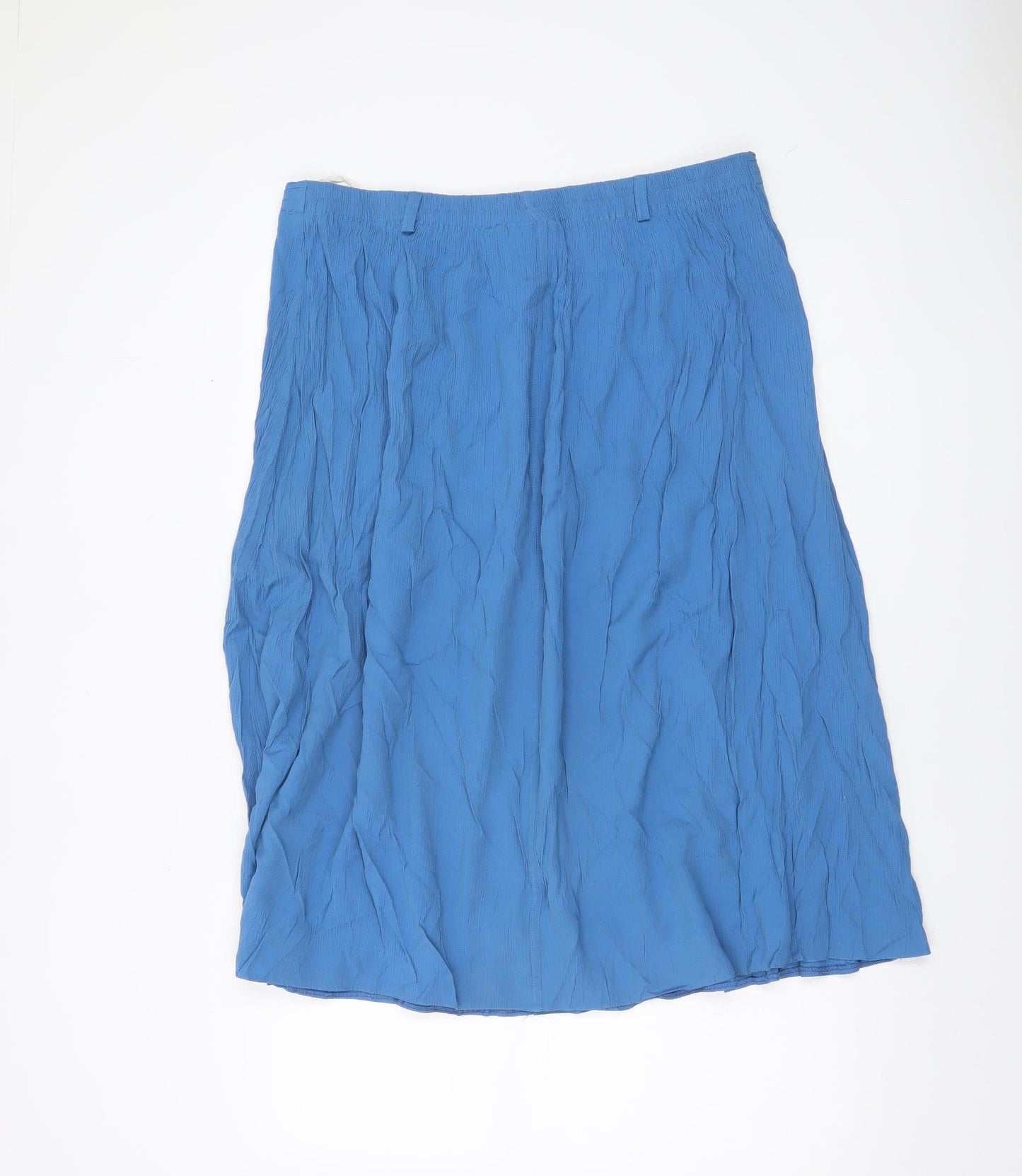 Bonmarche Women’s Blue Size 20 Midi A-Line Skirt Viscose Blend
