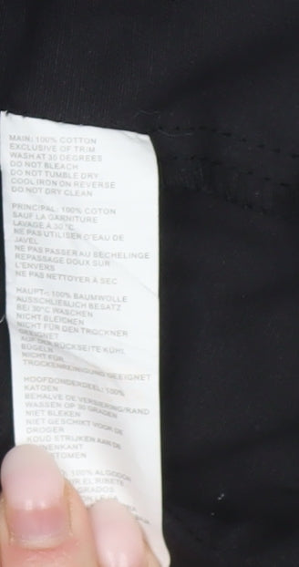 Nasty Gal Womens Black Cotton Cargo Skirt UK 12 Short Casual