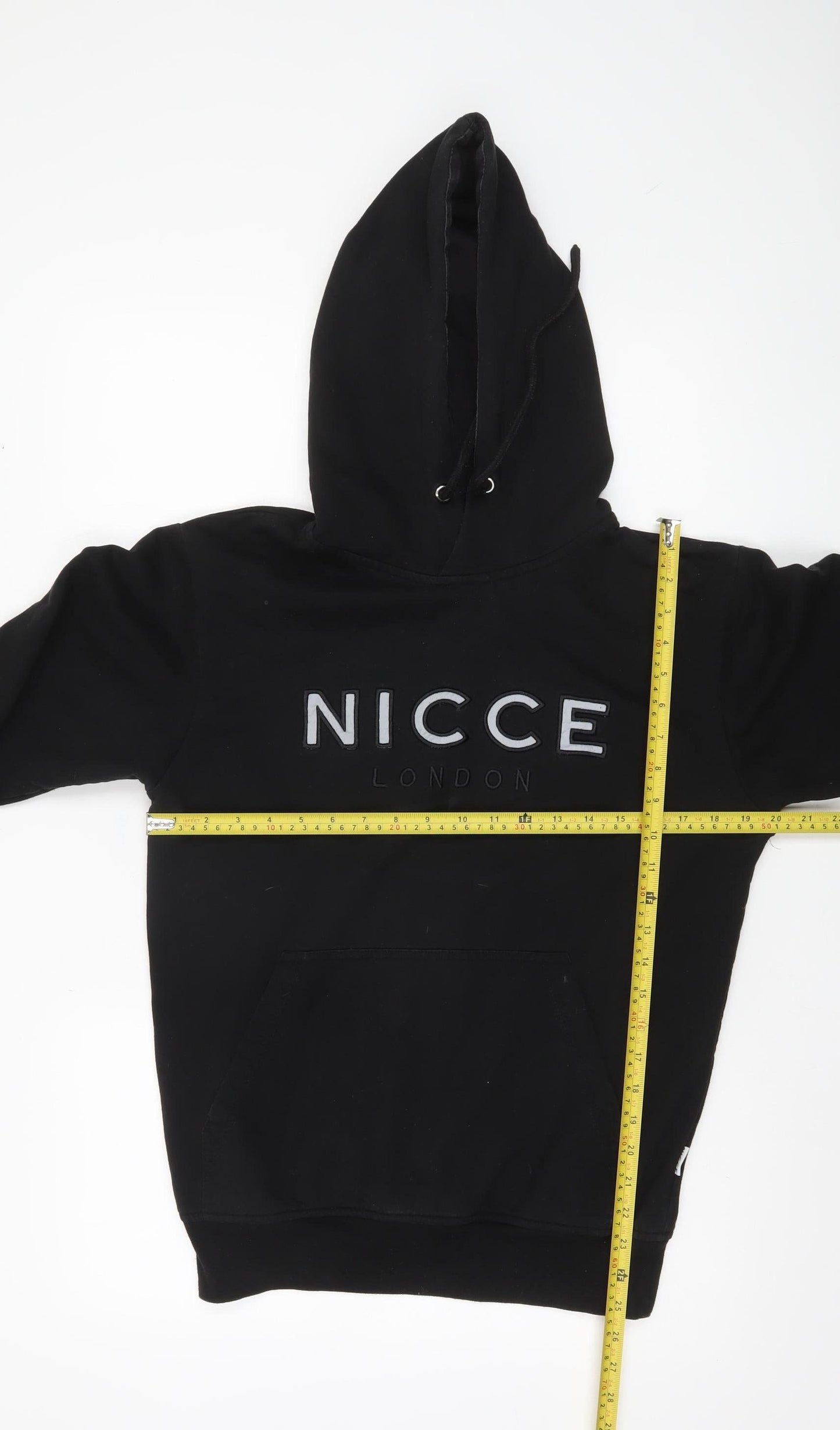 Mens UK Size S NICCE Black Pullover Hoodie