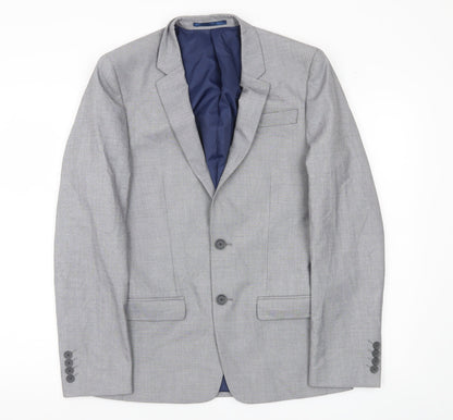 River Island Men’s Grey Slim Fit Blazer Jacket UK 36R