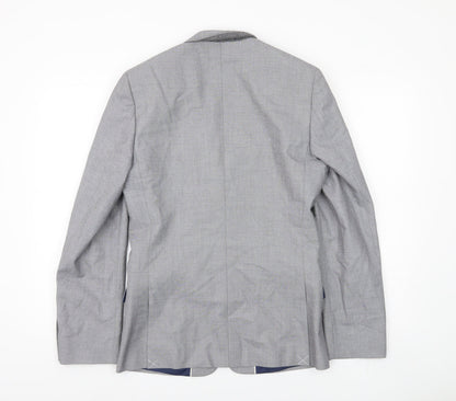 River Island Men’s Grey Slim Fit Blazer Jacket UK 36R