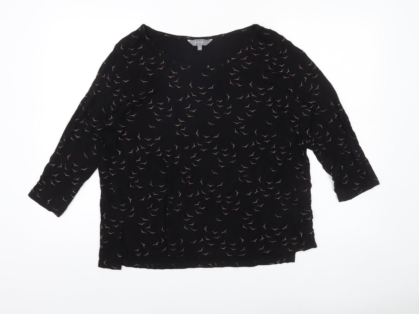 Womens UK Size 20 Principles Black Tunic Blouse