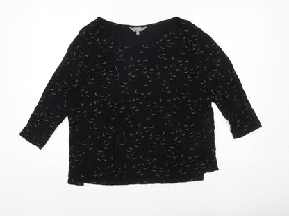Womens UK Size 20 Principles Black Tunic Blouse