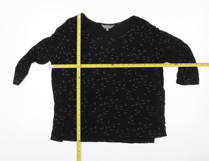 Womens UK Size 20 Principles Black Tunic Blouse