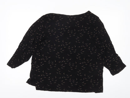 Womens UK Size 20 Principles Black Tunic Blouse