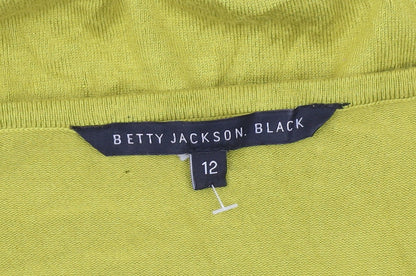 Betty Jackson Black Women’s Yellow Beaded Pullover Jumper Size 12