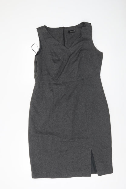 Papaya Women’s Grey Size 14 Sleeveless Sheath Work Dress