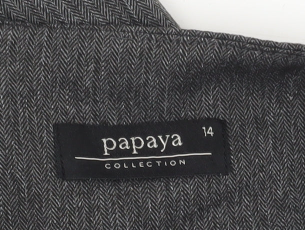 Papaya Women’s Grey Size 14 Sleeveless Sheath Work Dress