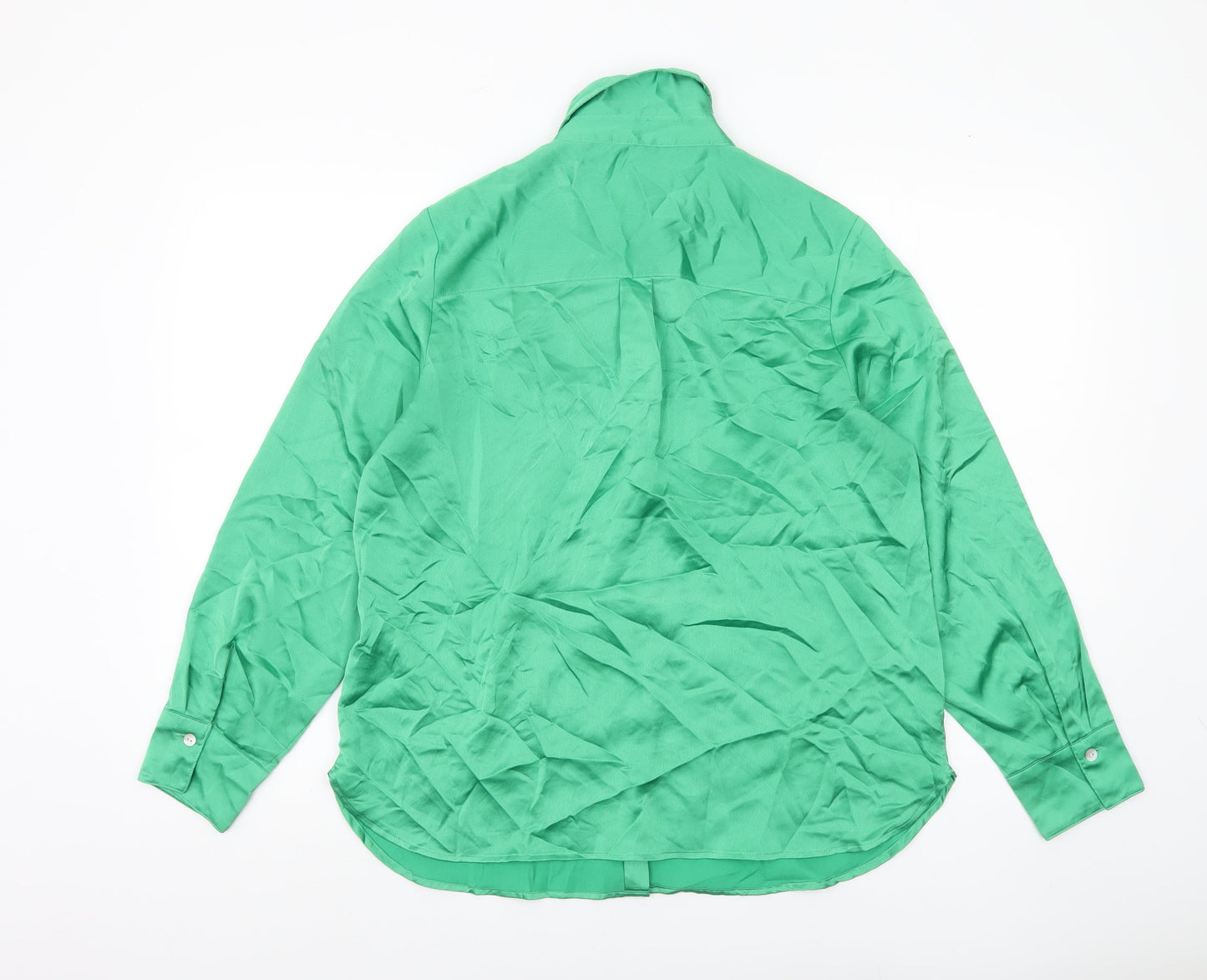 Womens UK Size 12 Marks and Spencer Green Basic Button-Up