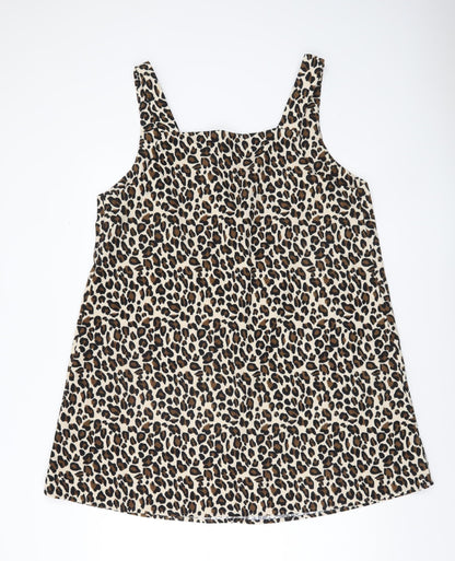 Shein Curve Women’s Brown Leopard Print Plus Size 18 Sleeveless Mini Dress