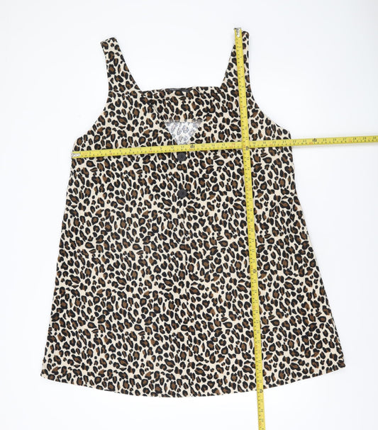 Shein Curve Women’s Brown Leopard Print Plus Size 18 Sleeveless Mini Dress