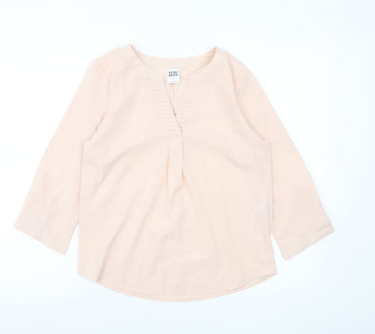 Womens UK Size XS VERO MODA Beige Tunic Blouse