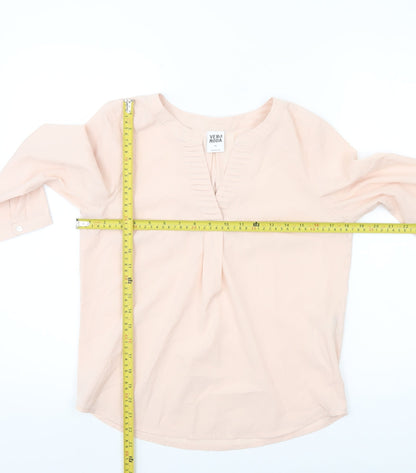 Womens UK Size XS VERO MODA Beige Tunic Blouse
