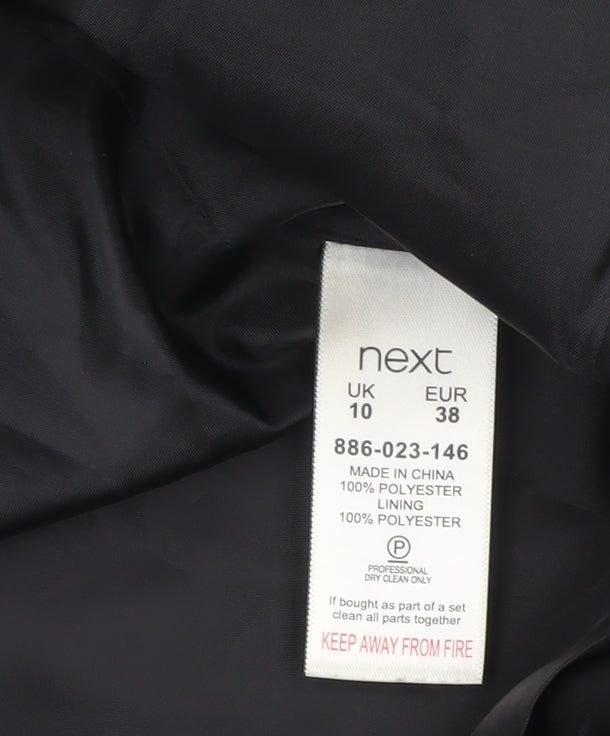 Next Women Black Size 10 Tailored Single Breasted Blazer Jacket