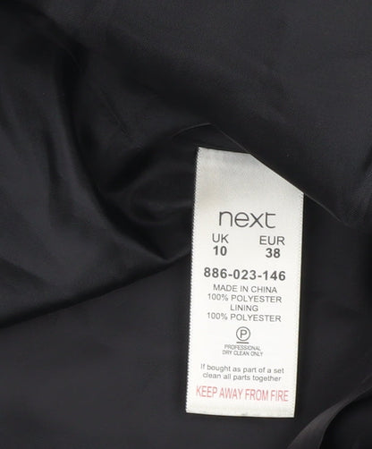 Next Women Black Size 10 Tailored Single Breasted Blazer Jacket