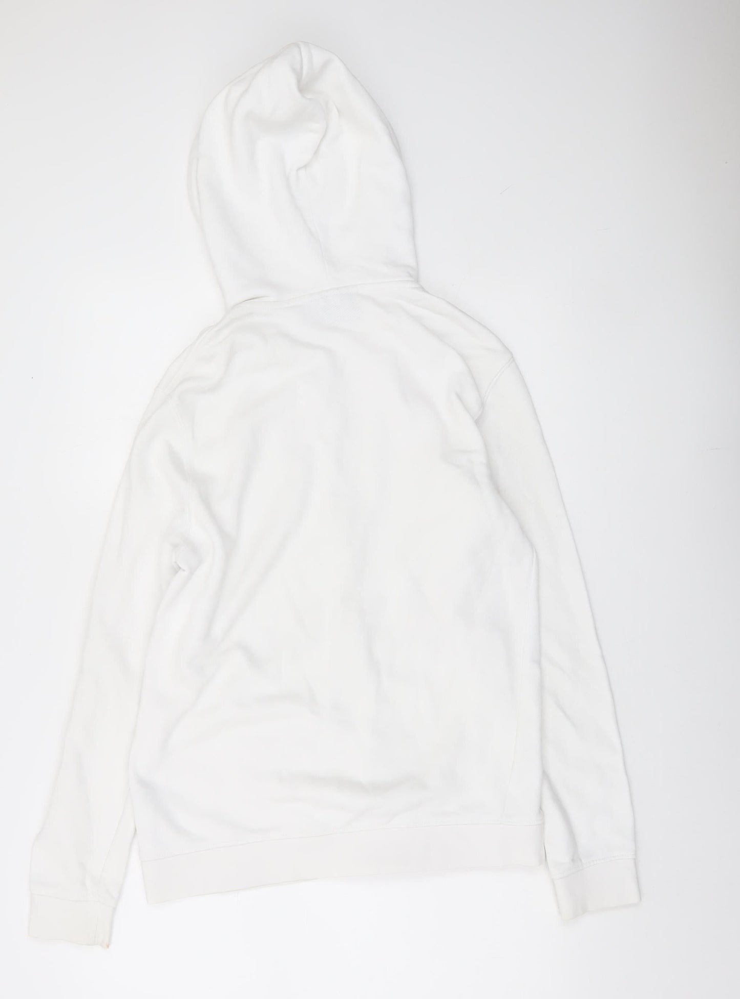 Mens UK Size S H&M White Full Zip Hoodie