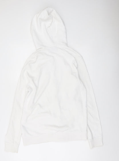 Mens UK Size S H&M White Full Zip Hoodie