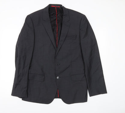 Hugo Boss Men’s Black Size 50 UK Blazer Jacket Notch Lapel