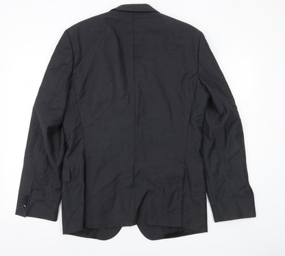 Hugo Boss Men’s Black Size 50 UK Blazer Jacket Notch Lapel