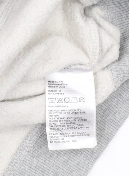 Mens UK Size S H&M Grey Pullover Hoodie