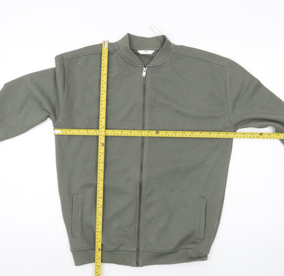 Marks and Spencer Boys Green 13-14 Yrs Track Jacket Full Zip Casual