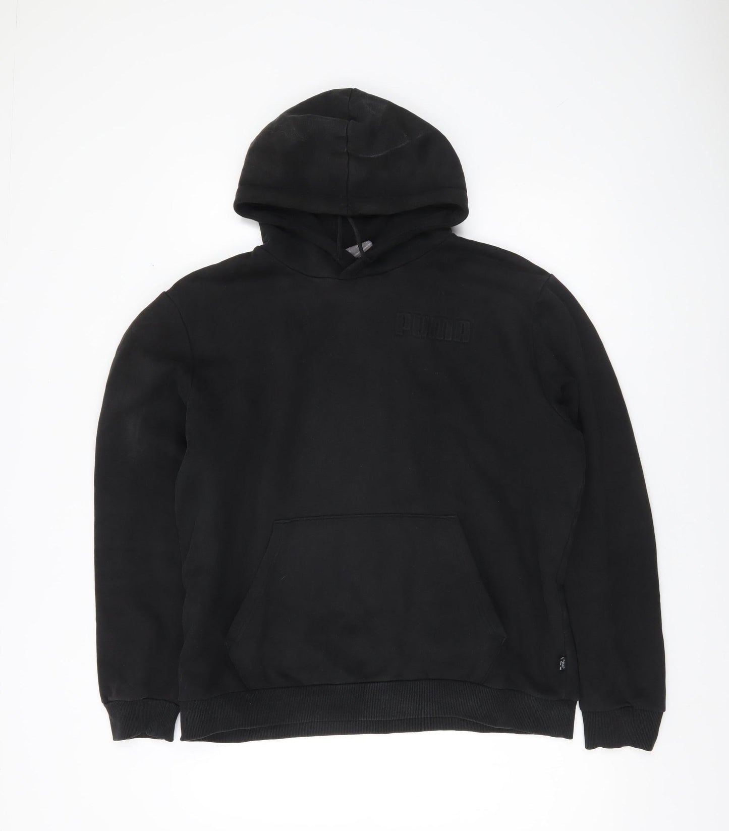 Mens UK Size L PUMA Black Pullover Hoodie