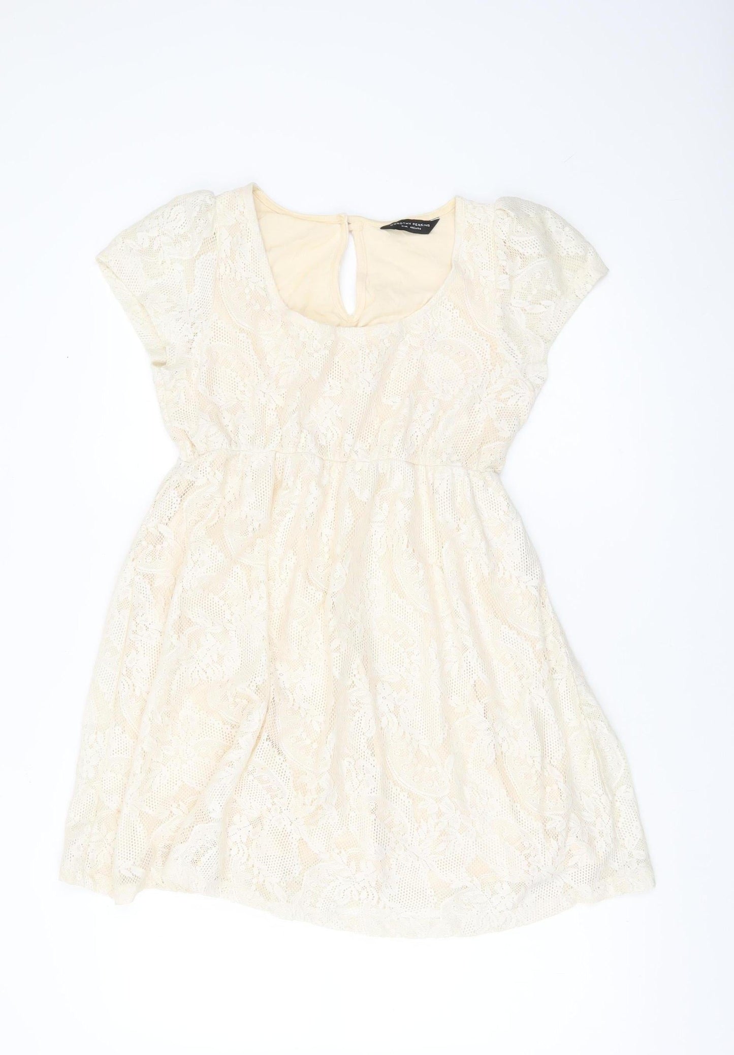 Dorothy Perkins Women’s Ivory Lace Fit & Flare Dress Size 12