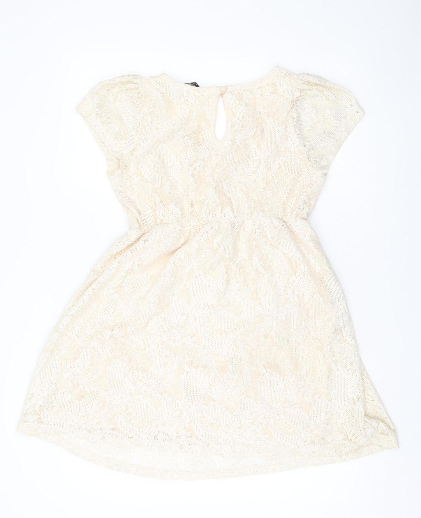 Dorothy Perkins Women’s Ivory Lace Fit & Flare Dress Size 12