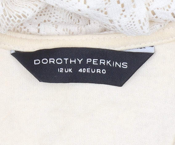 Dorothy Perkins Women’s Ivory Lace Fit & Flare Dress Size 12