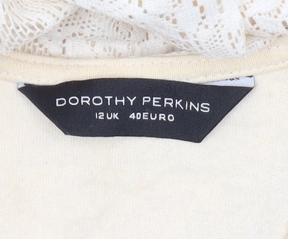 Dorothy Perkins Women’s Ivory Lace Fit & Flare Dress Size 12