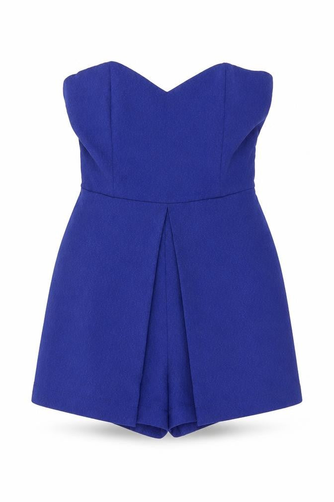 Womens UK Size 10 New Look One-Piece Blue Playsuit