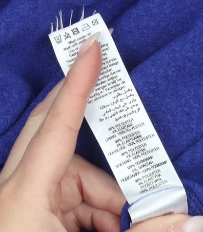 New Look Women’s Blue Size 10 Strapless Pleated Playsuit