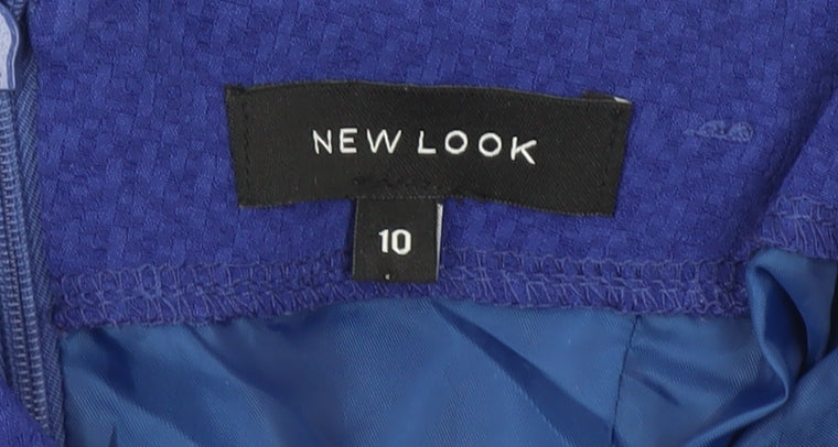 New Look Women’s Blue Size 10 Strapless Pleated Playsuit