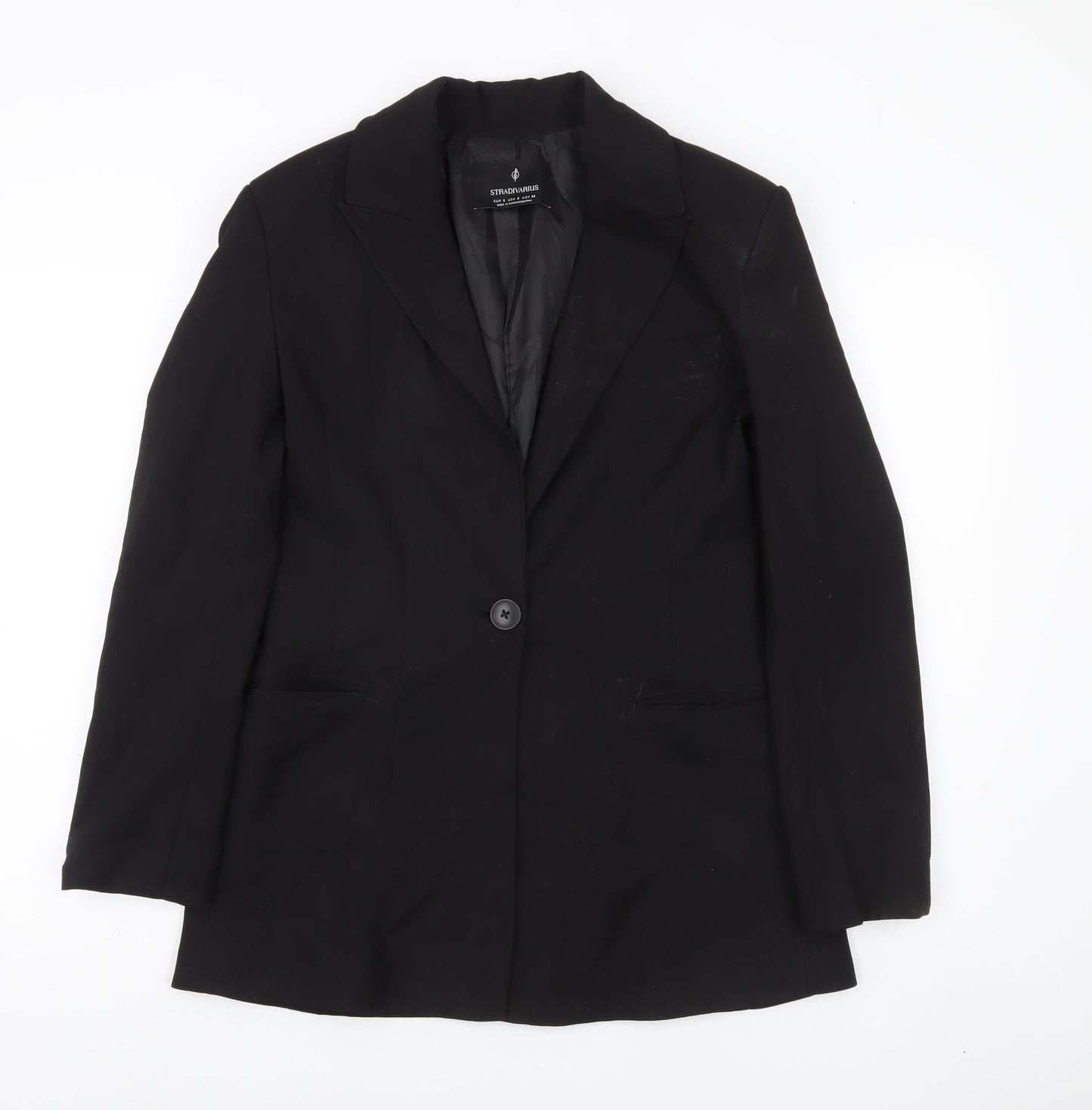 Stradivarius Women’s Black Size 8 Single-Breasted Blazer