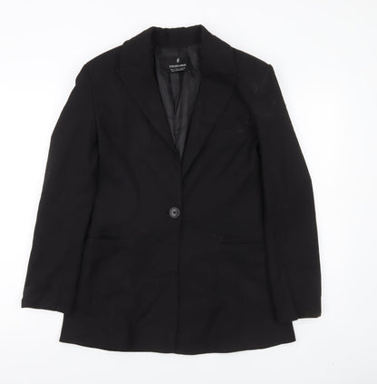 Stradivarius Women’s Black Size 8 Single-Breasted Blazer
