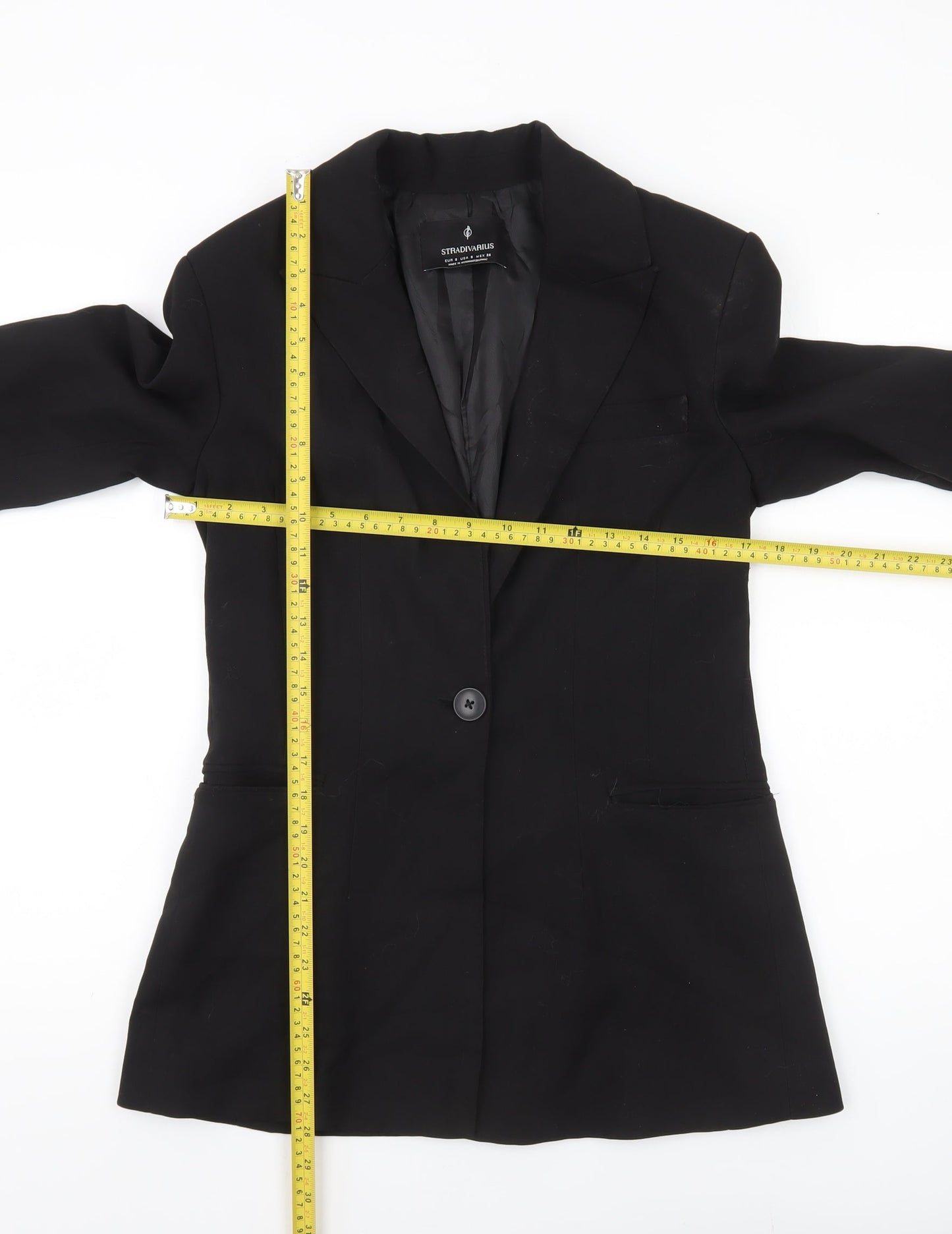 Stradivarius Women’s Black Size 8 Single-Breasted Blazer