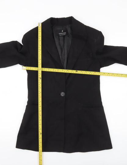 Stradivarius Women’s Black Size 8 Single-Breasted Blazer