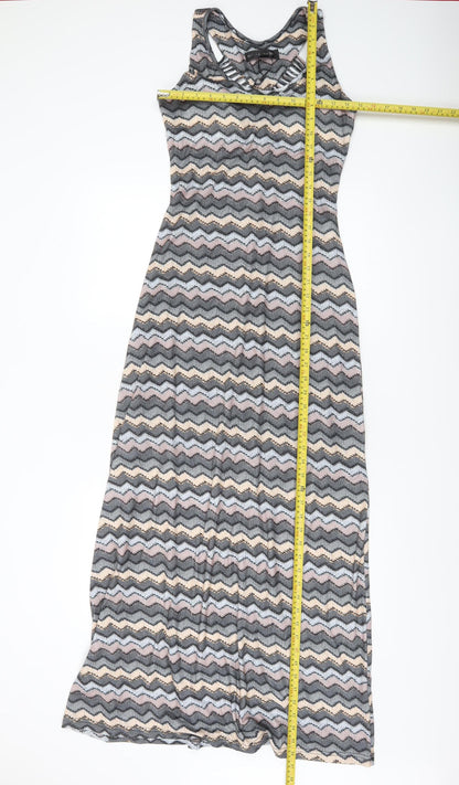Mela London Women’s Multicoloured Chevron Maxi Dress Size 12