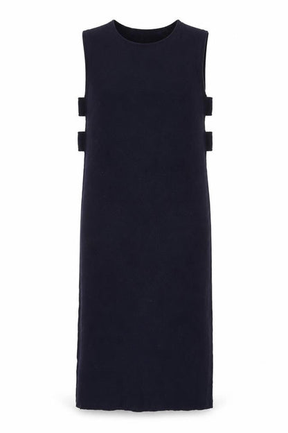 MNG Women’s Black Wool Shift Dress Size 8 Sleeveless Workwear