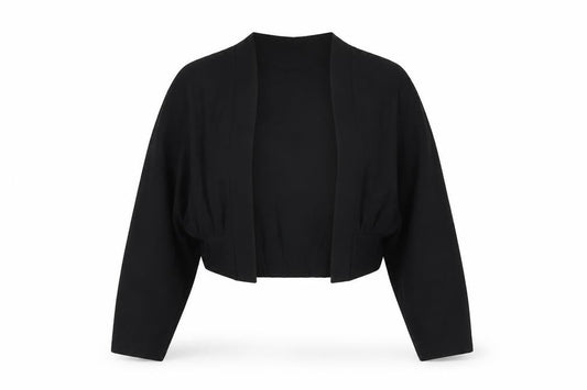 Womens UK Size 14 Debenhams Black Cropped Blouse