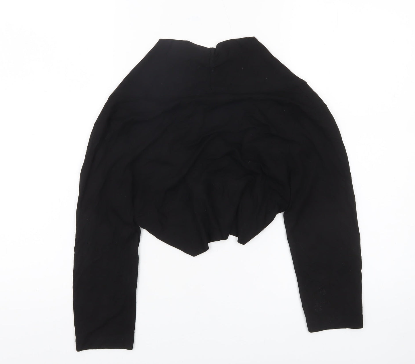 Womens UK Size 14 Debenhams Black Cropped Blouse