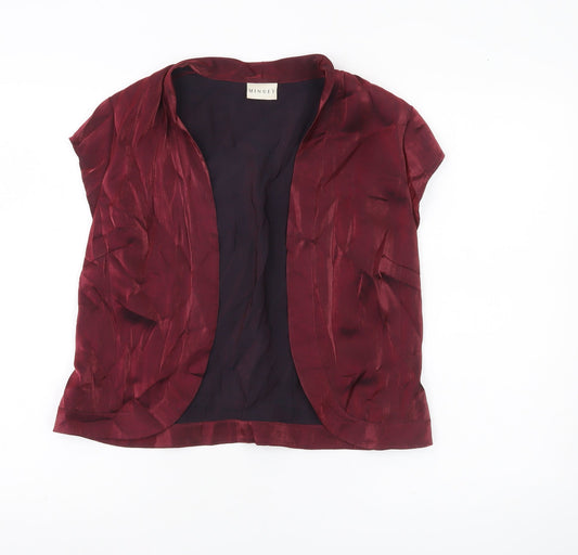 Minuet Women’s Red Tunic Blouse UK 10 Short Sleeve Viscose