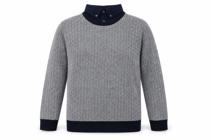 Mens UK Size L George Blue Pullover Jumper